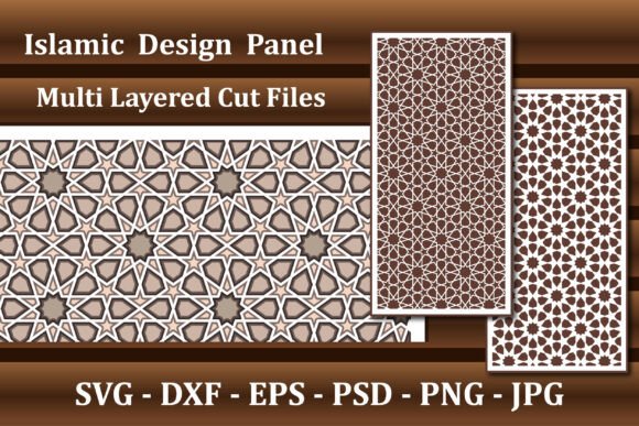 3D Layered Islamic Design Panel: Geometric Art for Modern Crafters