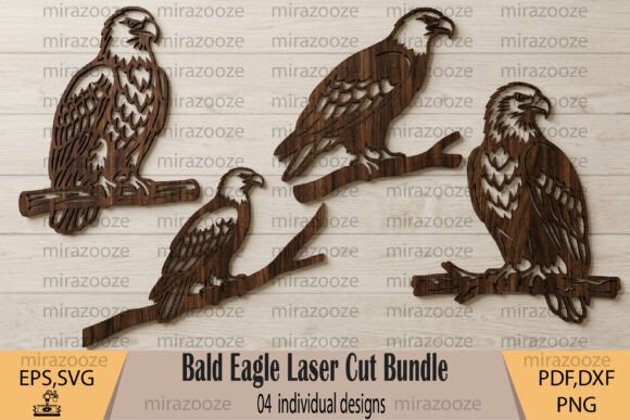Bald Eagle Laser Cut Bundle: Detailed Wildlife Designs