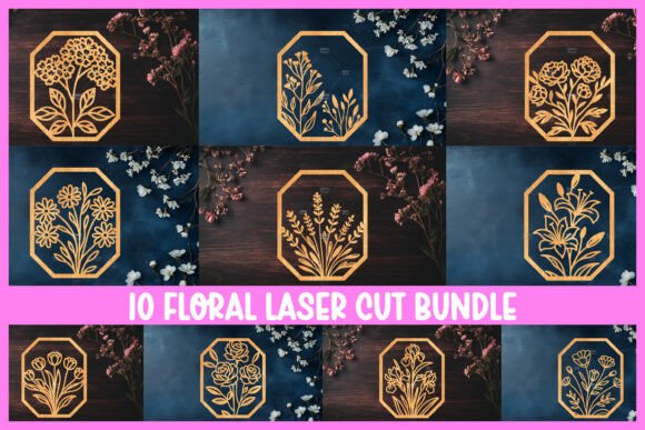 Beautiful Floral Frame SVGs for Elegant Laser Cut Designs