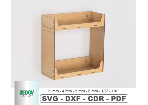 Create a Laser Cut 2 Tiered Wall Trinket Shelf