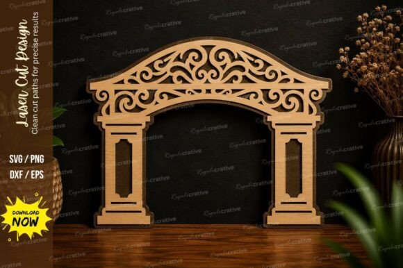 Decorative Archway Frame SVG Laser Cut