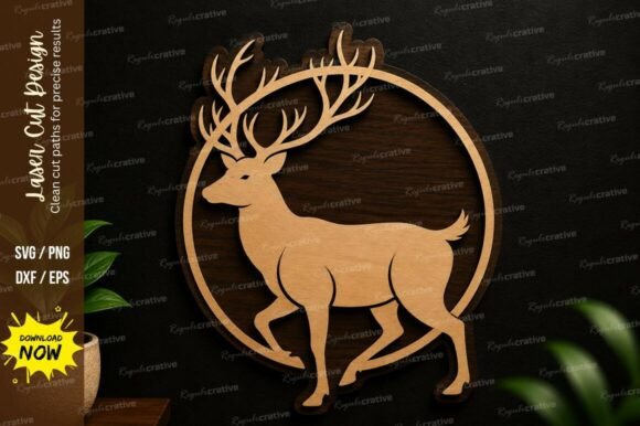 Deer Silhouette SVG: Premium Wildlife Laser Cut Designs