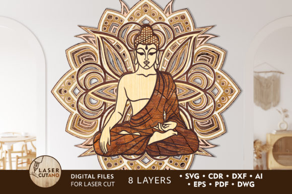 Discover the Buddha Mandala Multilayer Laser Cut File