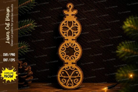Elegant Decorative Hanging Ornament Laser Cut Design