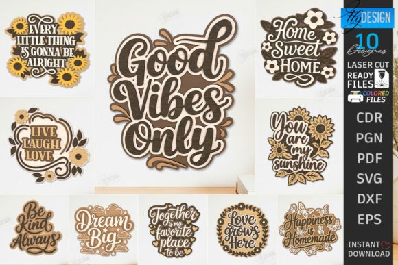Inspire Your Space: Laser Cut Wall Art Bundle