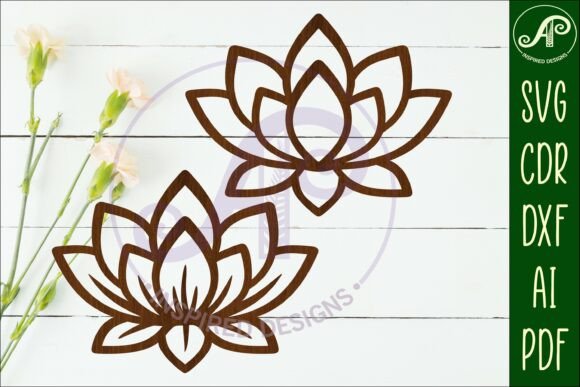 Lotus Flower Wall Art Signs: Elegant SVG Files for Crafters