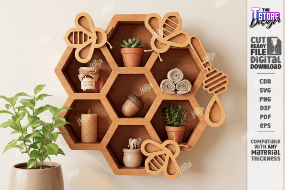 Modern Wall Shelf Laser Cut: Functional Art for Your Home