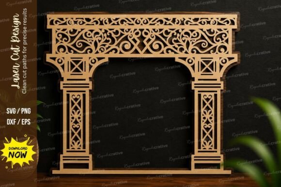 Ornamental Archway Frame Laser Cut SVG: A Designer's Key to Elegance