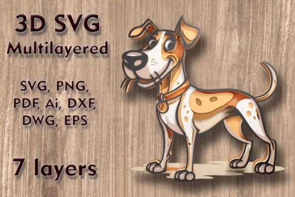 Stunning 3D Jack Russell Terrier SVG Wall Art Design