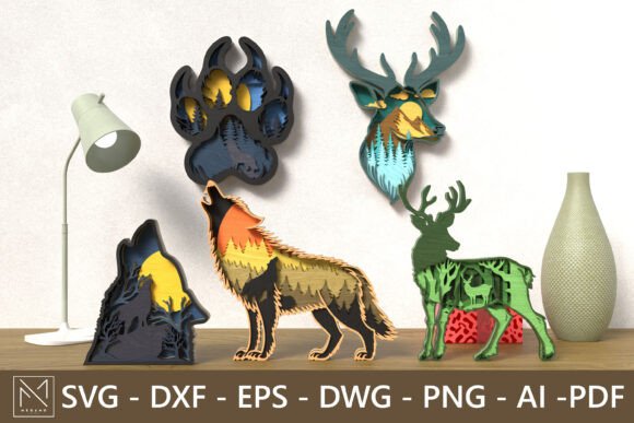 Stunning Wildlife Layered SVG Bundle for Laser Cut Projects